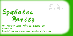 szabolcs moritz business card